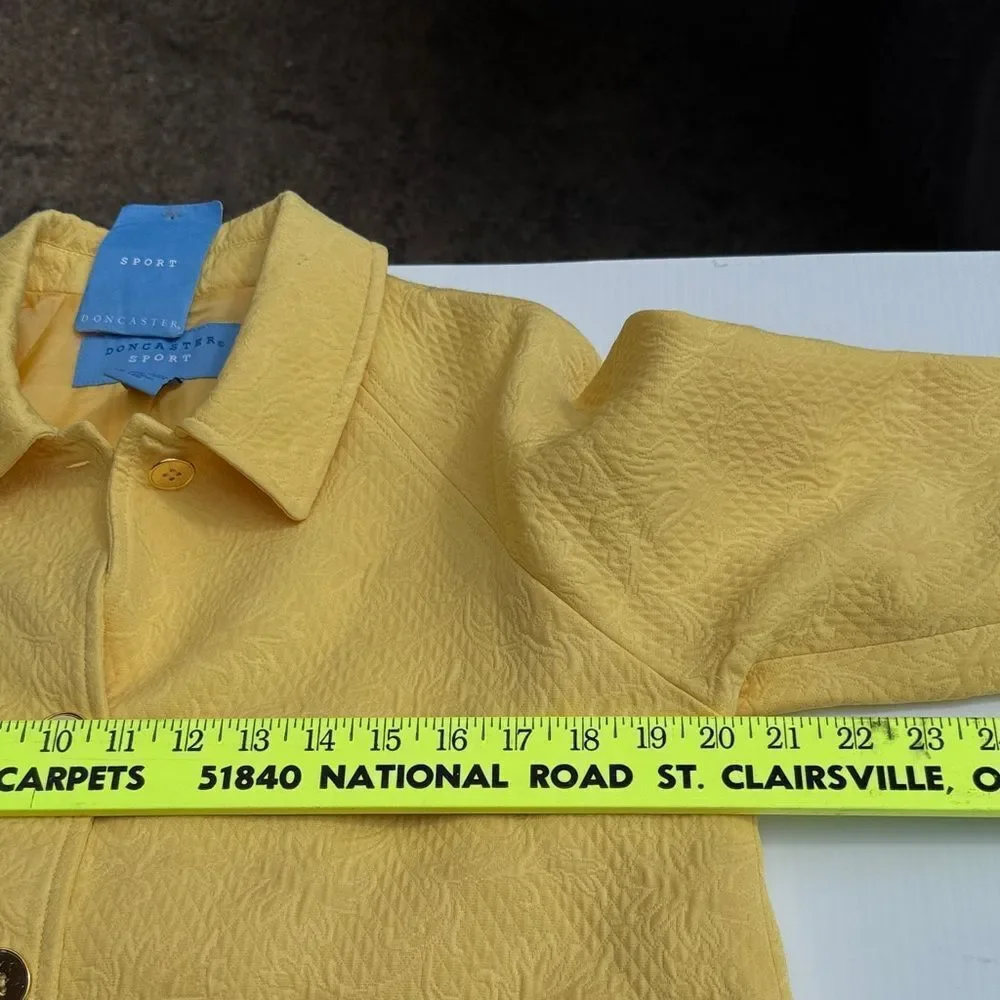 NWT Doncaster Sport Yellow Textured Women's Jacket SIZE 10